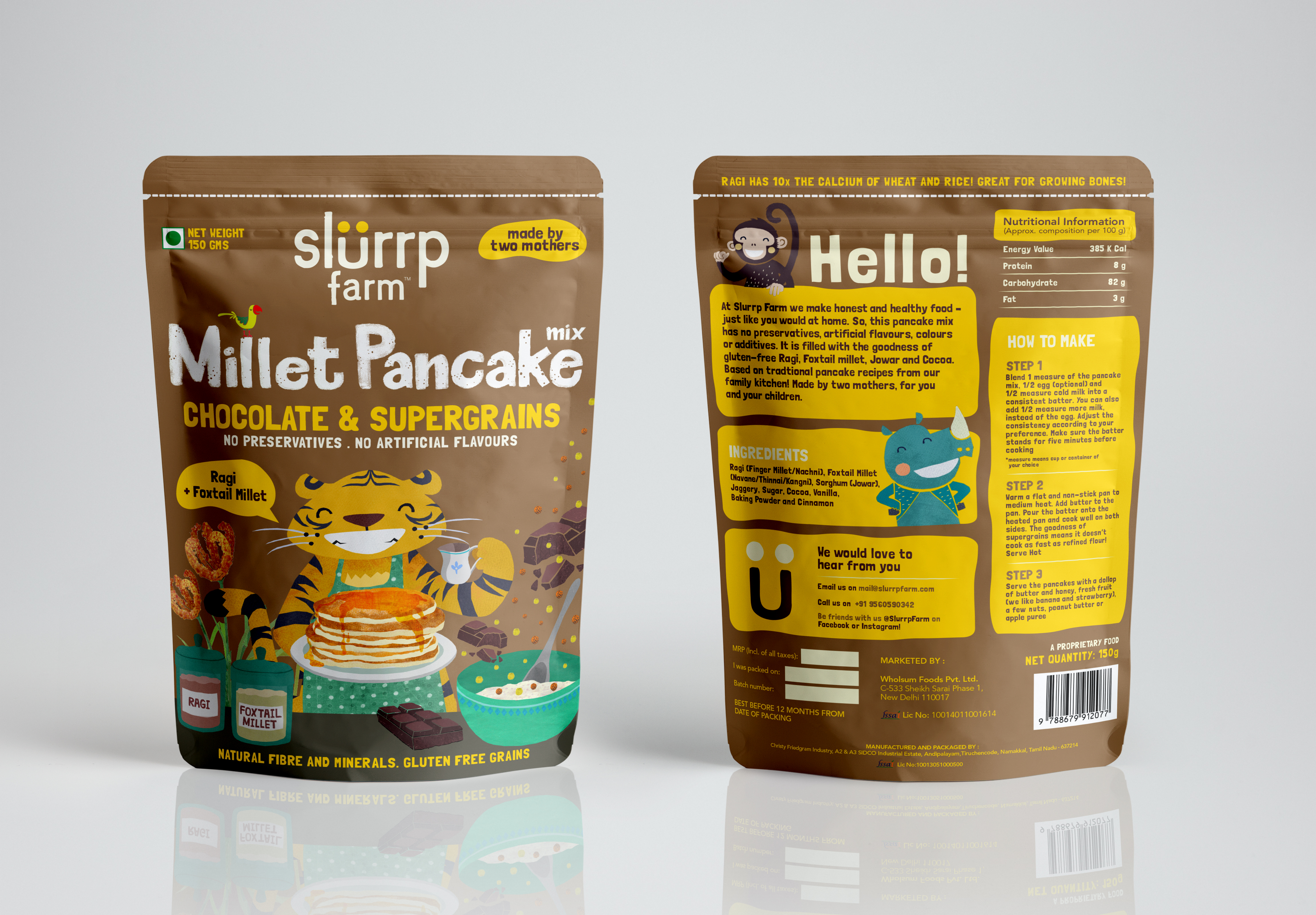 Slurrp Farm Millet Pancakes - Chocolate and Supergrains